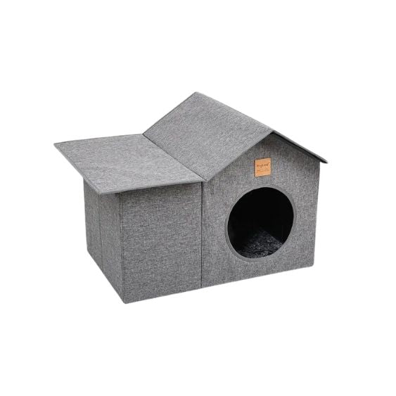 cabane pour chat gris catchalet