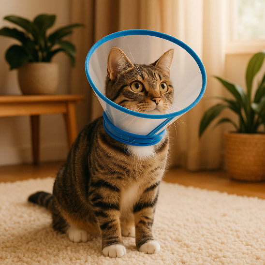 collerette chat bleu purrhalo