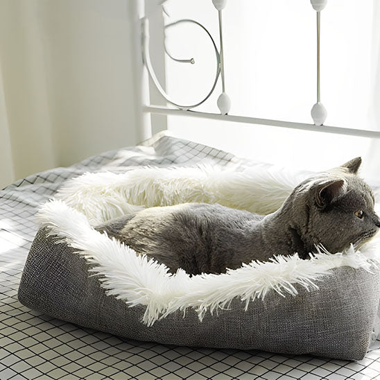 coussin pour chat blanc fluffyflip