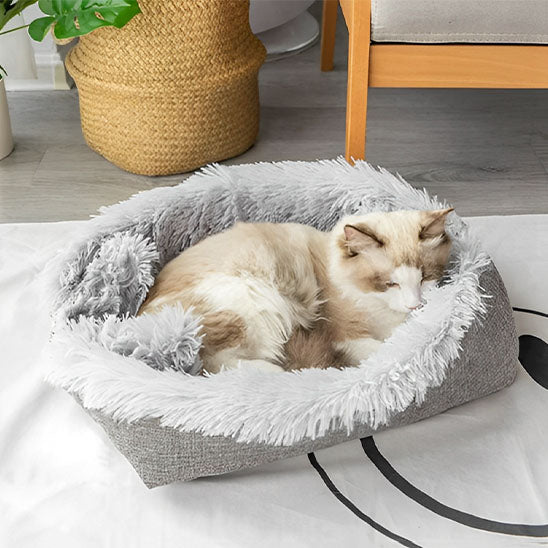 coussin pour chat gris fluffyflip