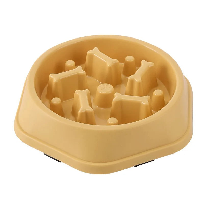 gamelle anti glouton jaune meowderate