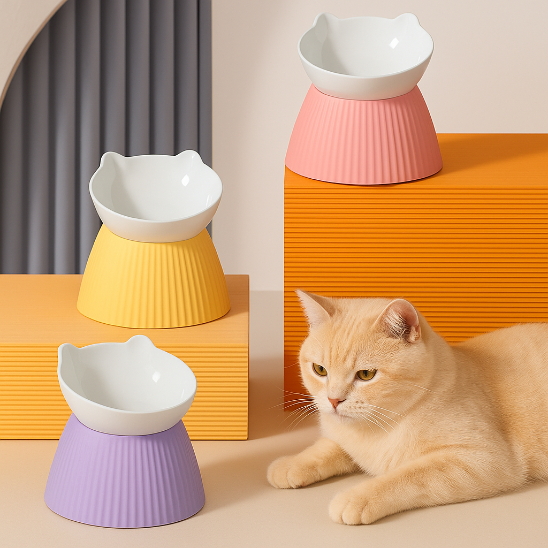 gamelle chat surelevee mignon bowlup