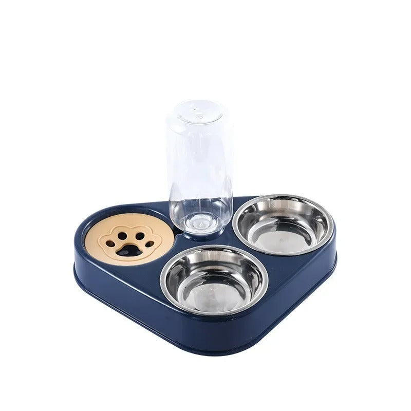 gamelle pour chat bleu duobowl