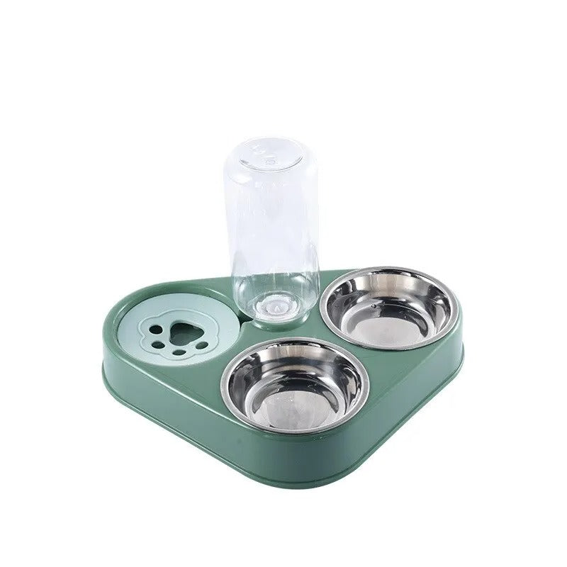 gamelle pour chat vert duobowl