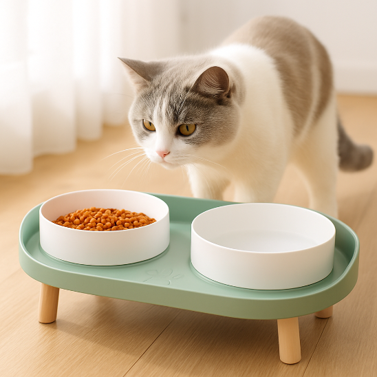 gamelle pour chat vert splashguard