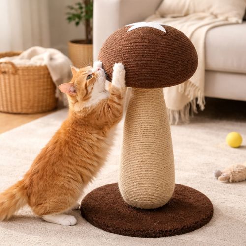 griffoir chat chat fait griffes sur griffoir champignon pawshroom