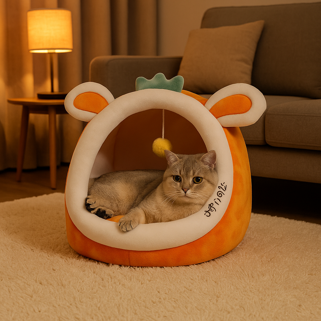 niche pour chat interieur bunny carotte meowden
