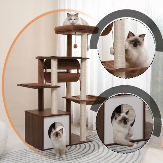 arbre a chat bois espace vie complet catwood carrousel