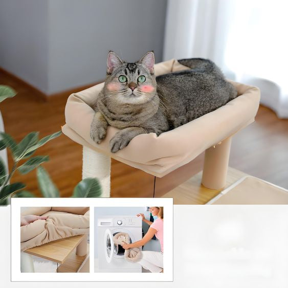 arbre a chat en bois confort premium woodpurr