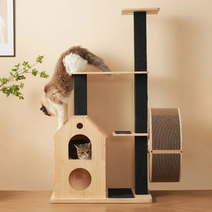 arbre à chat en bois design luxeclimb