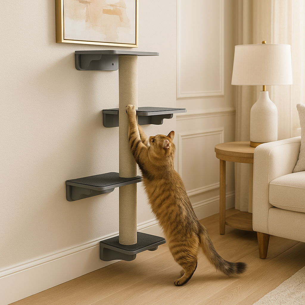 arbre a chat mural 4 etages wallpurr