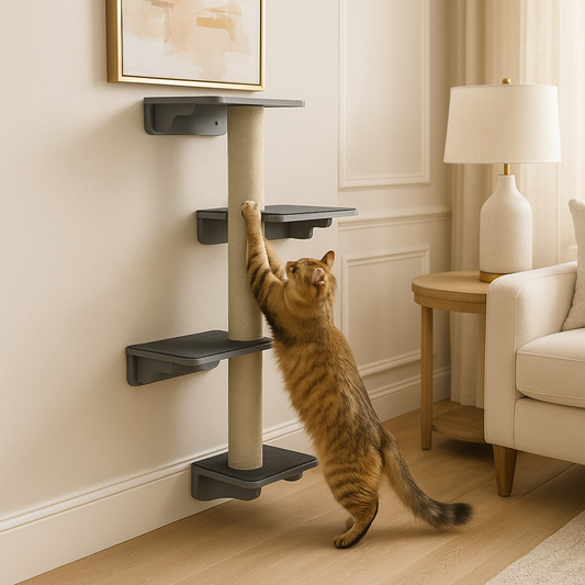 arbre a chat mural 4 etages wallpurr