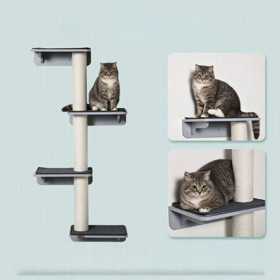 arbre a chat mural chat assis wallpurr