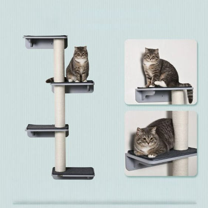 arbre a chat mural chat assis wallpurr