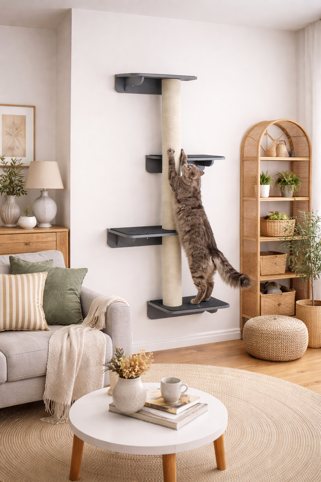 arbre a chat mural design wallpurr