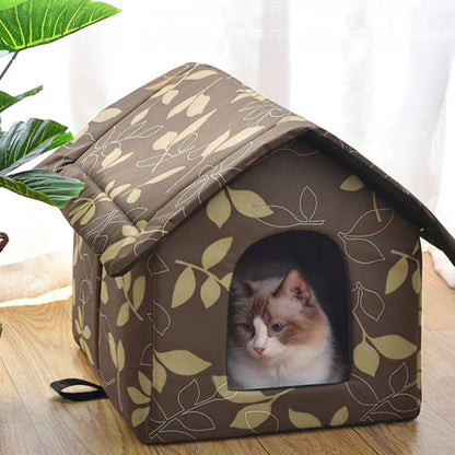 cabane chat feuilles dautomne felineforest