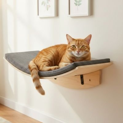 chat roux se prelassant dans hamac pour chat purrfectrest