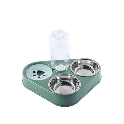 gamelle pour chat vert duobowl