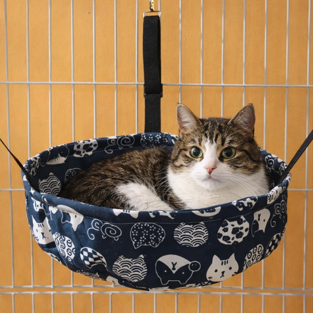 hamac pour chats bleu softnest