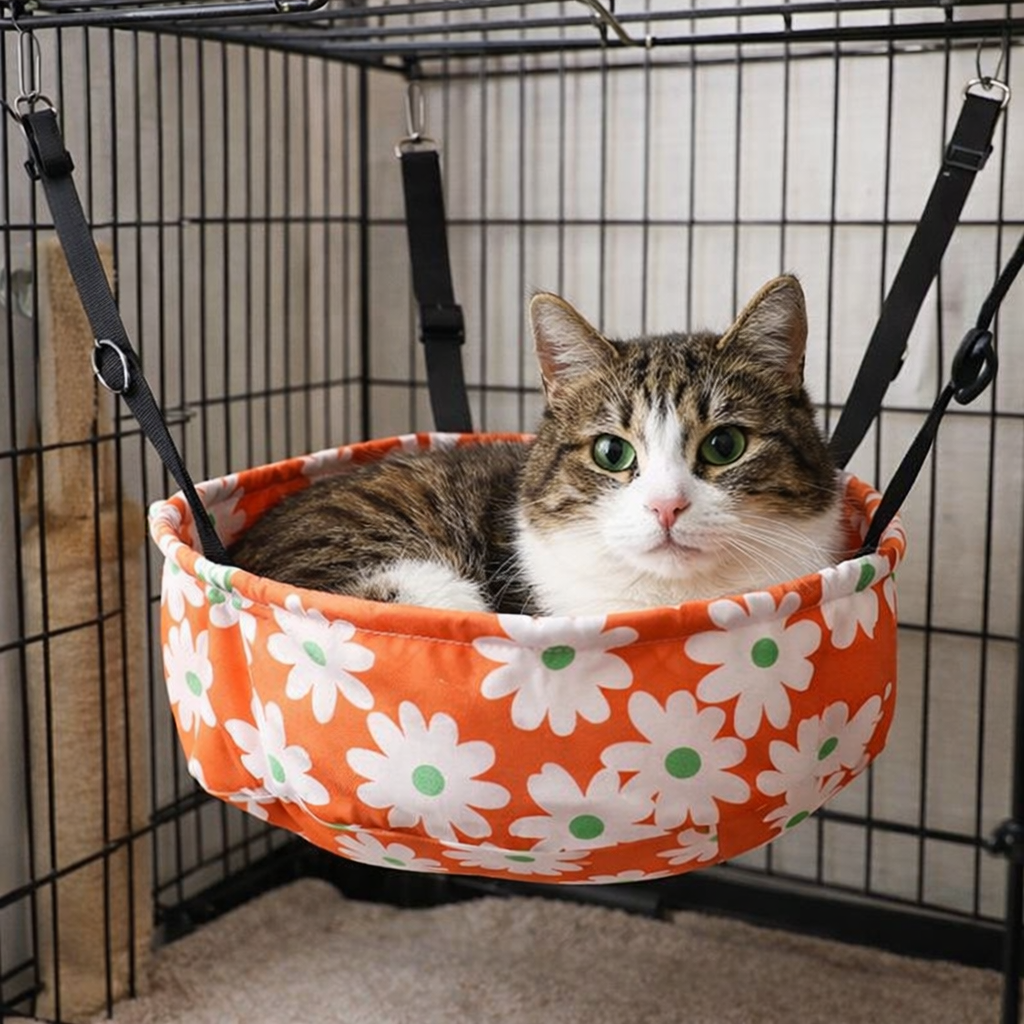 hamac pour chats orange softnest