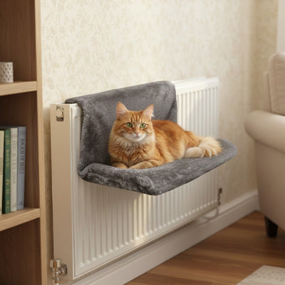 hamac radiateur pour chat furwarm pres bibliotheque
