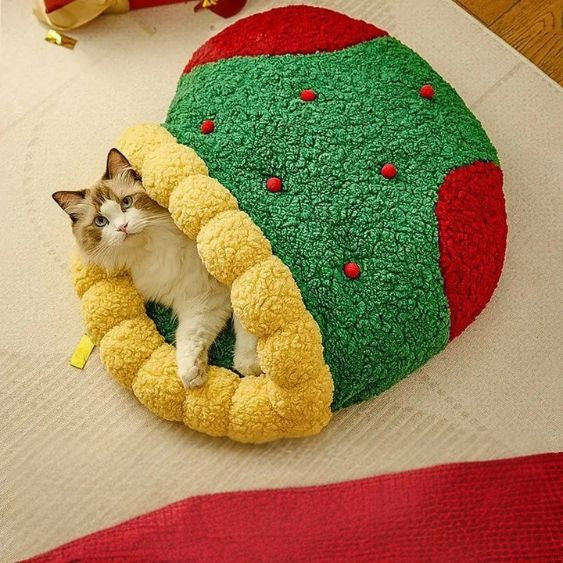 lit pour chat bas noel purrsock