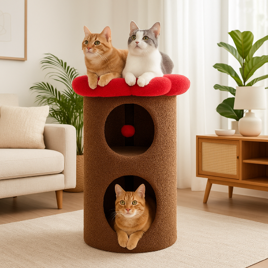 maison pour chat fleur de coquelicot flowerhouse carrousel