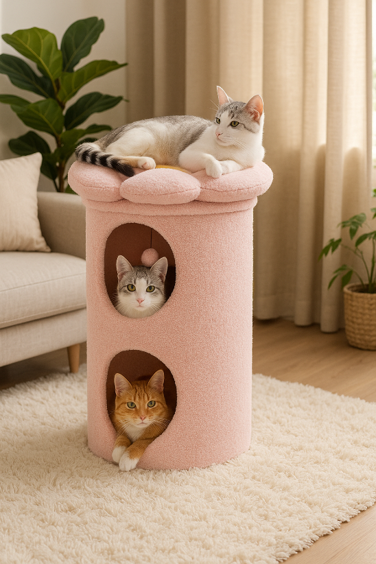 maison pour chat petale de rosier flowerhouse carrousel