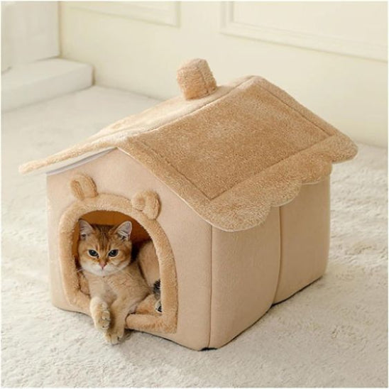 maison pour chats beige biscuit catcove