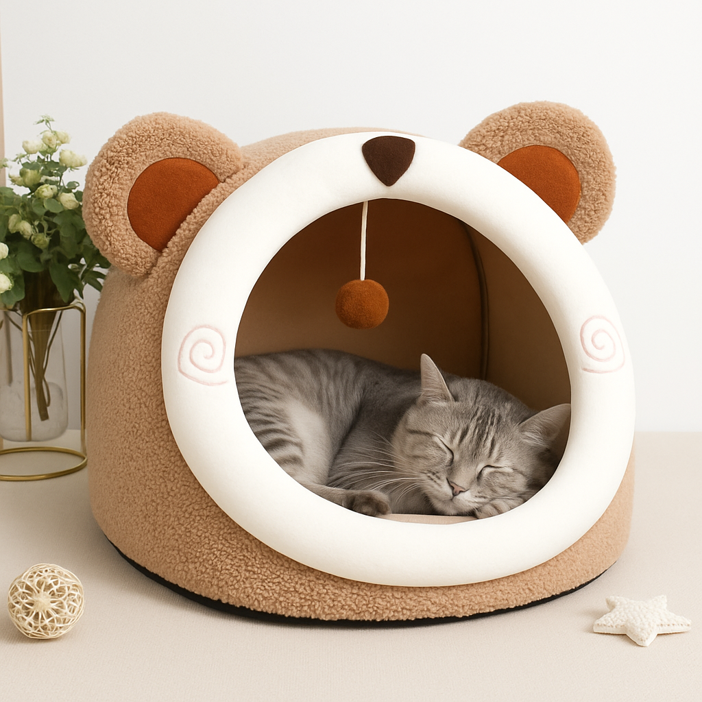 niche pour chat interieur ourson des bois meowden