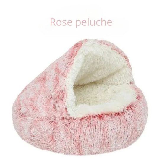 panier pour chat rose peluche carrousel dreamycat