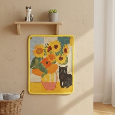 tapis griffoir pour chat clawmat decoratif