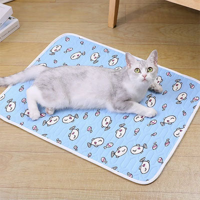 tapis rafraichissant chat bleu poissonnet coolpurr