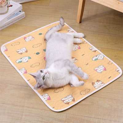 tapis rafraichissant chat orange minou coolpurr
