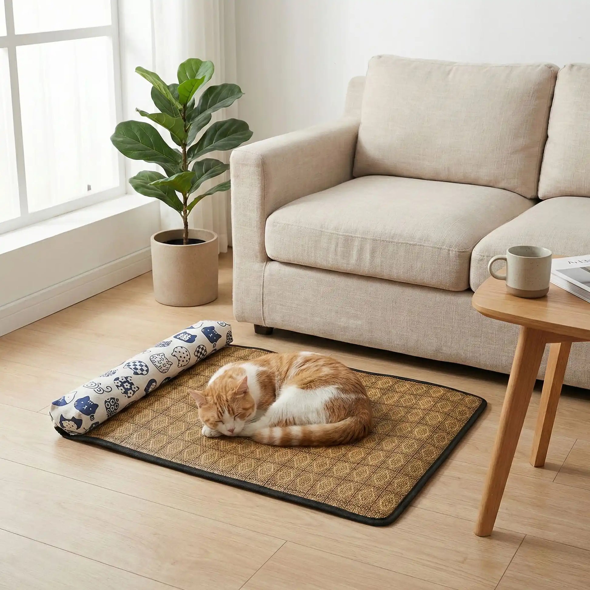 tapis rafraichissant pour chat blanc coolkitty carrousel