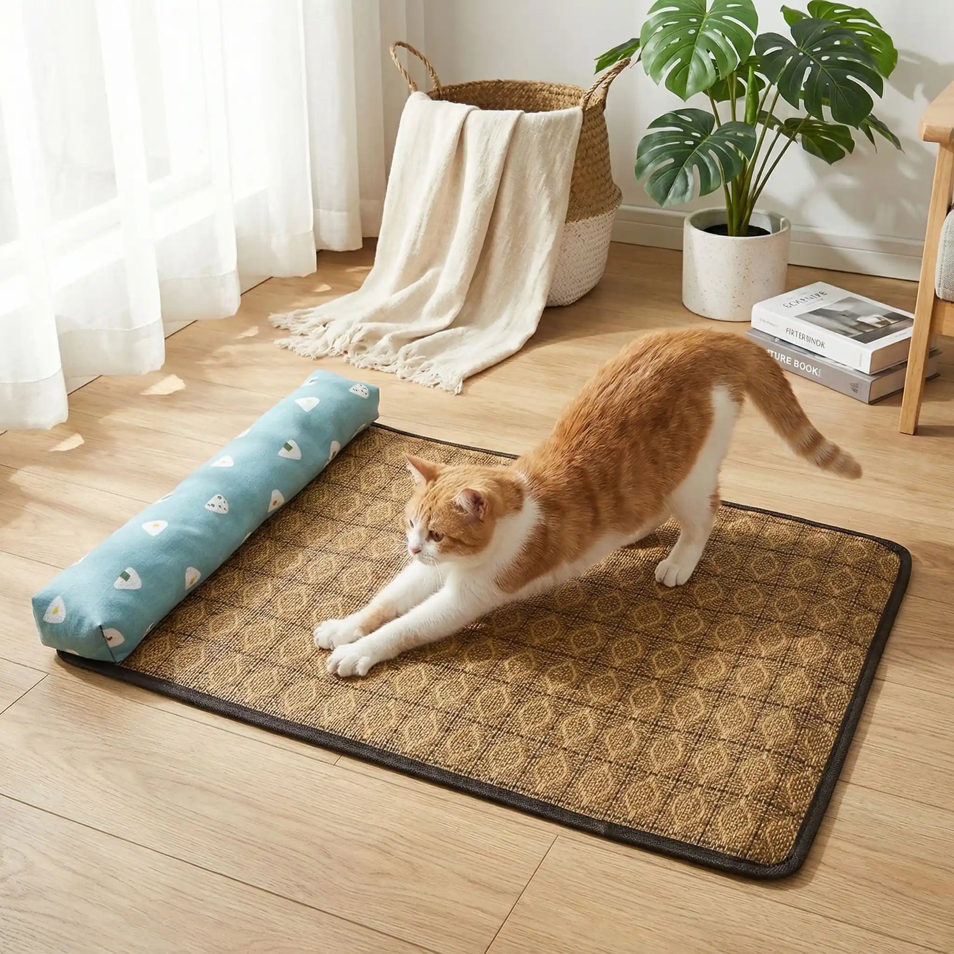 tapis rafraichissant pour chat bleu pale coolkitty carrousel