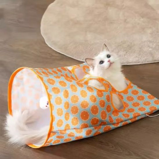 tunnel pour chat modele orange crazypaws